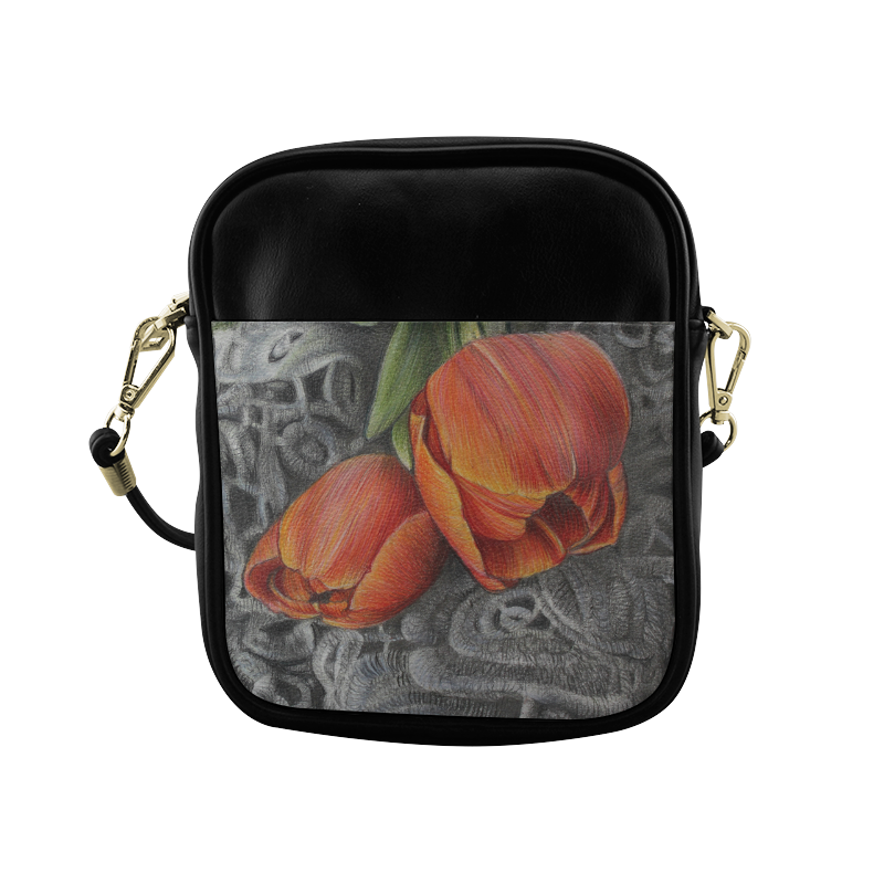 life#19 orange tulips sling bag Sling Bag (Model 1627)