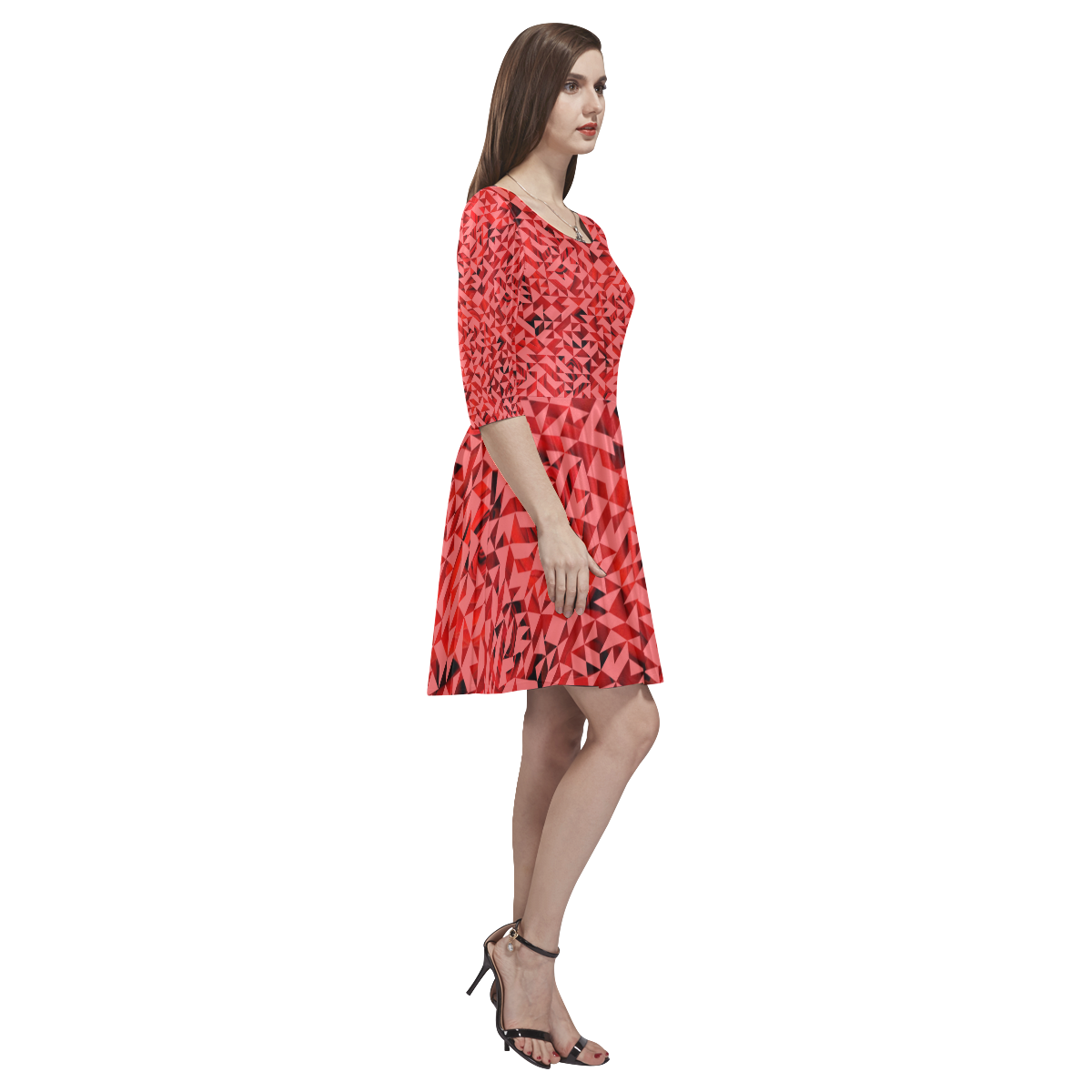 0-8 Tethys Half-Sleeve Skater Dress(Model D20)