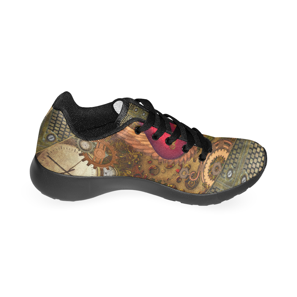 Steampunk, heart with wings Women’s Running Shoes (Model 020)