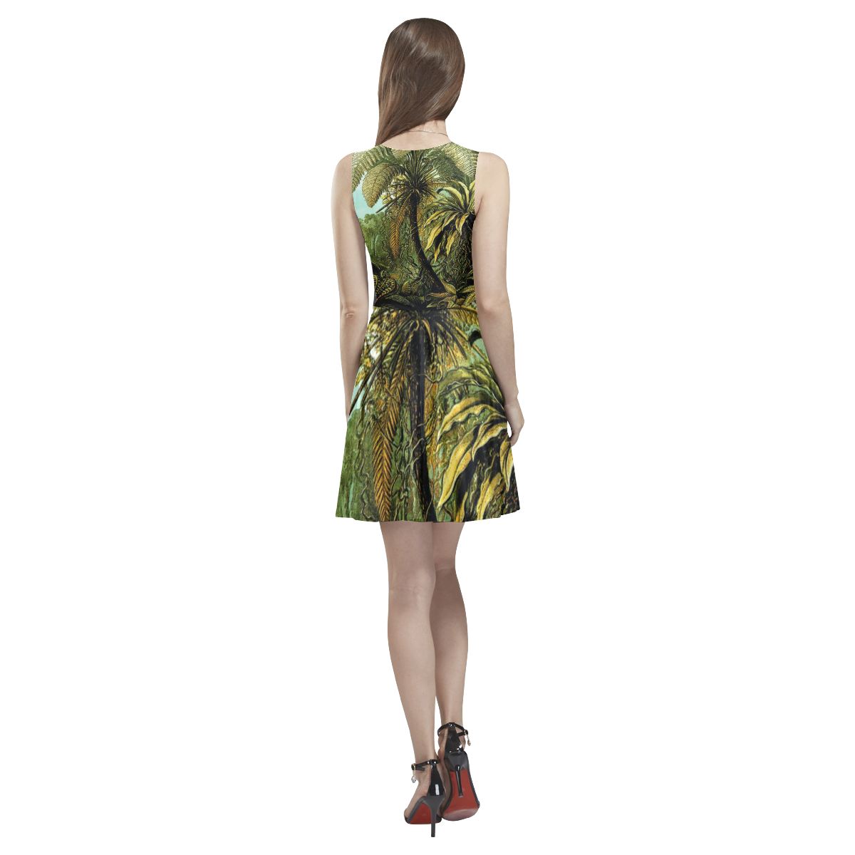 Natures Jungle Thea Sleeveless Skater Dress(Model D19)