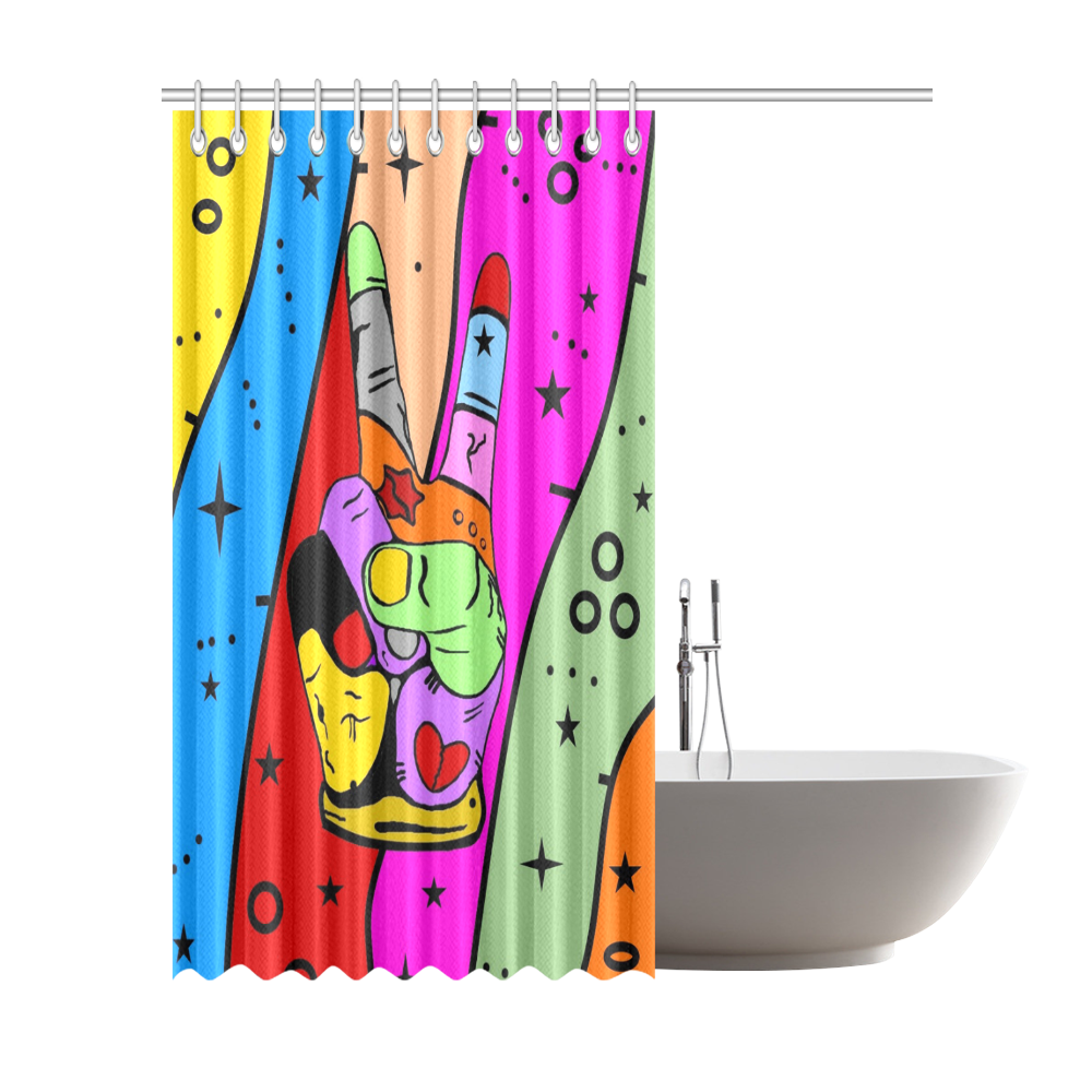 Hands Up by Nico Bielow Shower Curtain 72"x84"
