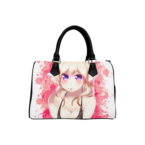 Blonde Hair Bikini Furry Girl Boston Handbag (Model 1621)