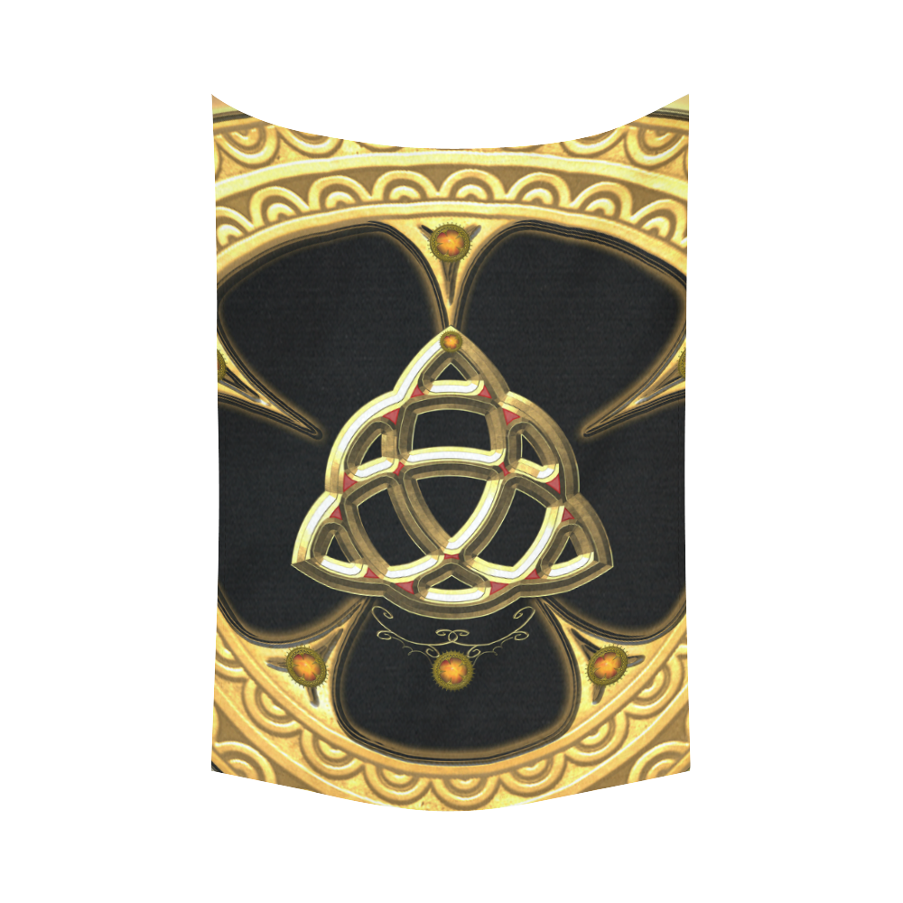 The celtic knote, golden design Cotton Linen Wall Tapestry 60"x 90"