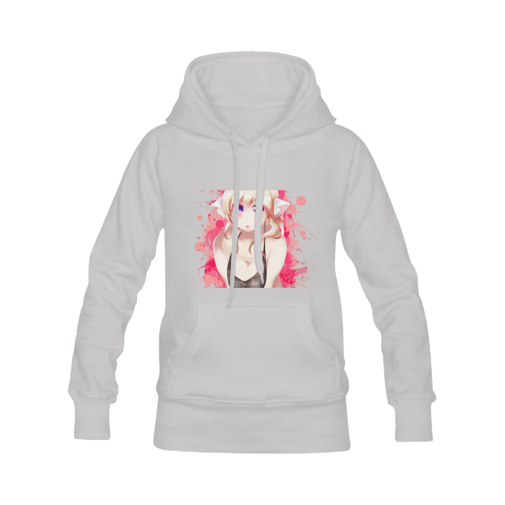 Blonde Hair Bikini Furry Girl Women's Classic Hoodies (Model H07)