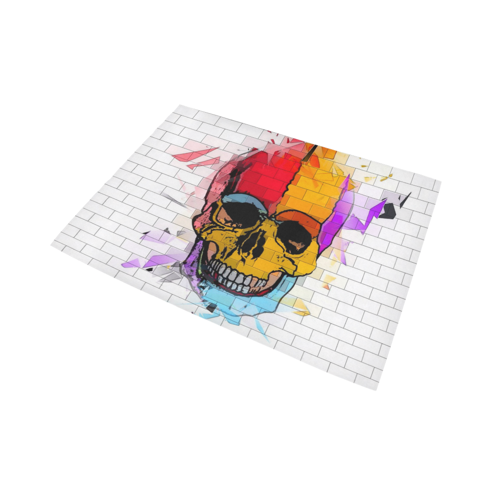 A Skull on Wall by Popart Lover Area Rug7'x5'