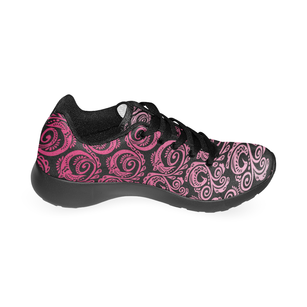 Scandinavian Peacock Black & Pink Women’s Running Shoes (Model 020)
