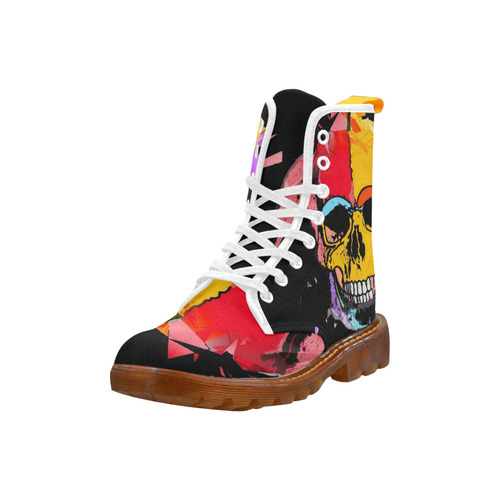 A nice Skull by Popart Lover Martin Boots For Women Model 1203H