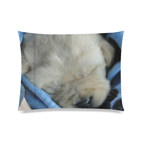 Golden Labrador Puppy Custom Zippered Pillow Case 20"x26"(Twin Sides)