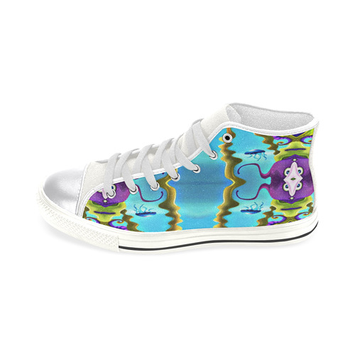 coral sea-unicornstyle-annabellerockz shoes Women's Classic High Top Canvas Shoes (Model 017)