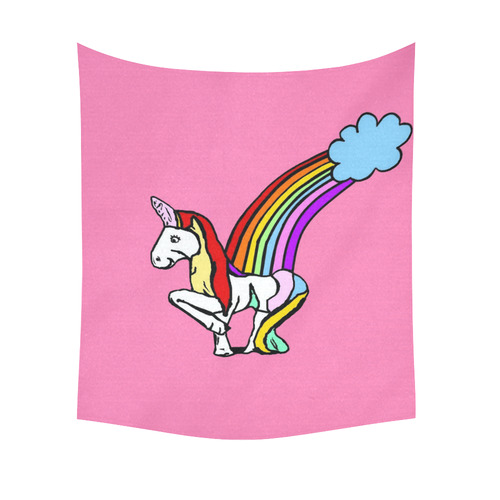 Beautiful Unicorn by Popart Lover Cotton Linen Wall Tapestry 51"x 60"