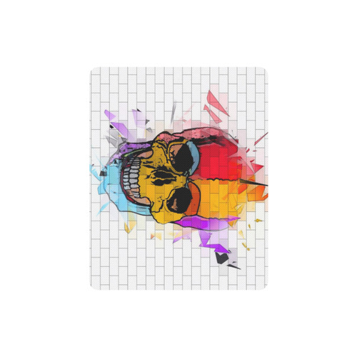 A Skull on Wall by Popart Lover Rectangle Mousepad