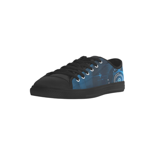 Tech black Aquila Microfiber Leather Men's Shoes (Model 031)