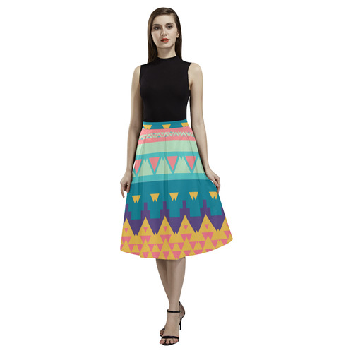 Pastel tribal design Aoede Crepe Skirt (Model D16)