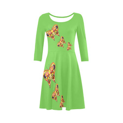 Dancing Butterflies Veggieart Vegan 3/4 Sleeve Sundress (D23)