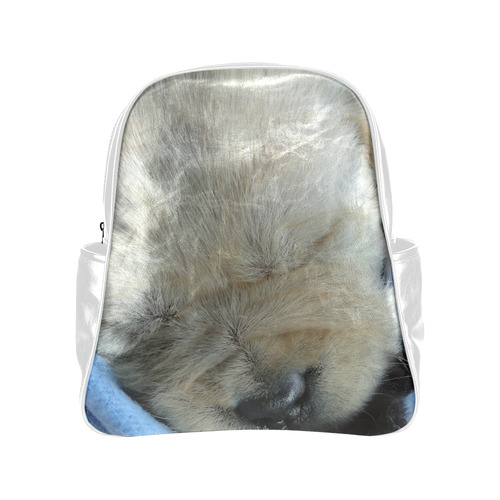 Golden Labrador Puppy Multi-Pockets Backpack (Model 1636)