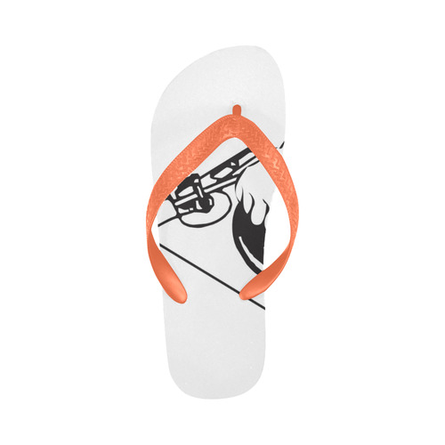 DJ orange Flip Flops for Men/Women (Model 040)
