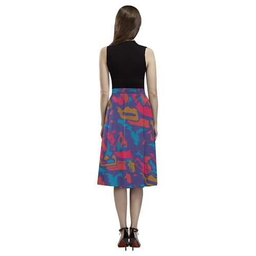 Chaos in retro colors Aoede Crepe Skirt (Model D16)