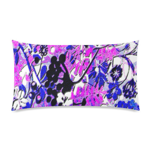 floral 1 Rectangle Pillow Case 20"x36"(Twin Sides)