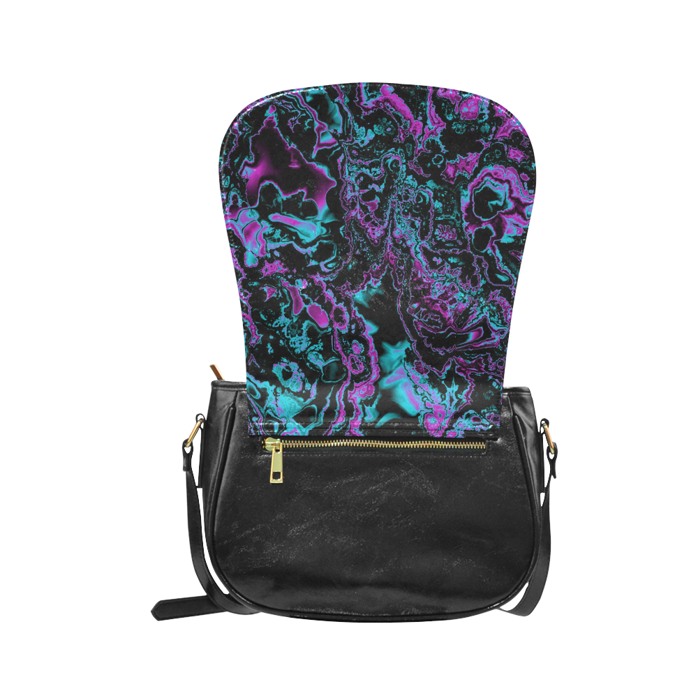 power fractal B by JamColors Classic Saddle Bag/Small (Model 1648)