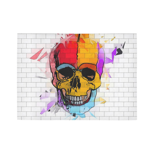 A Skull on Wall by Popart Lover Area Rug7'x5'