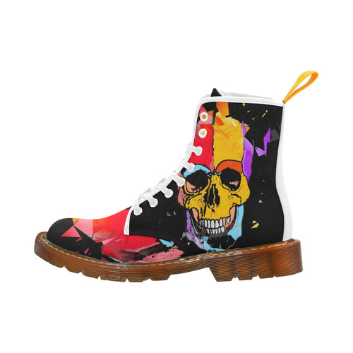 A nice Skull by Popart Lover Martin Boots For Men Model 1203H