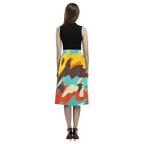 Wavy retro  texture Aoede Crepe Skirt (Model D16)