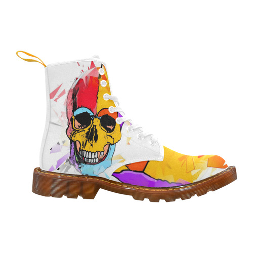 A nice Skull by Popart Lover Martin Boots For Men Model 1203H