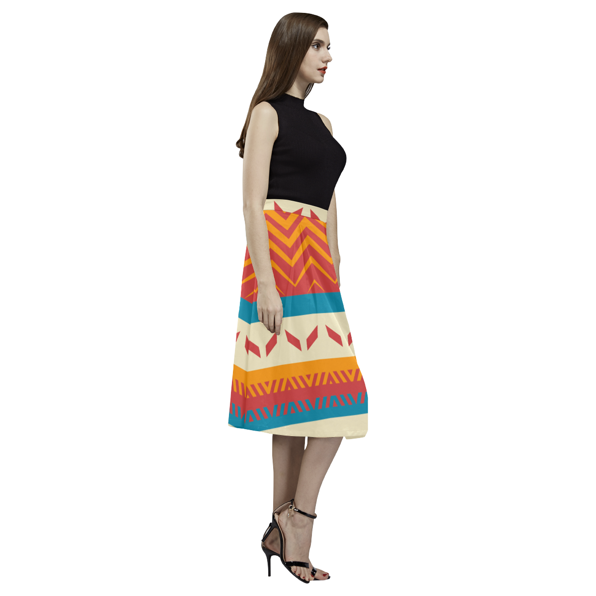 Tribal shapes Aoede Crepe Skirt (Model D16)