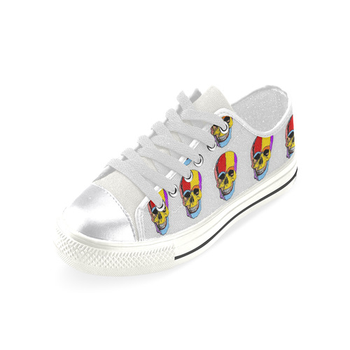 Fun Skull by Popart Lover Women's Classic Canvas Shoes (Model 018)