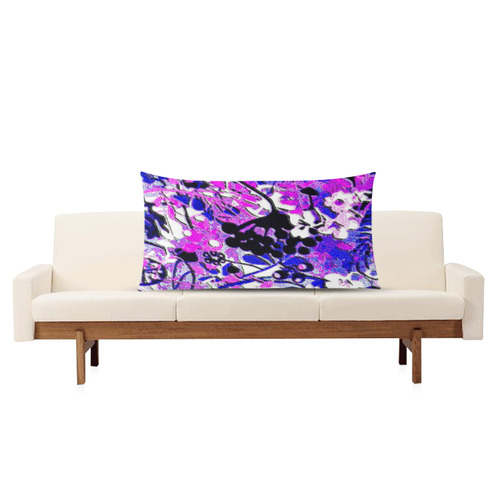 floral Rectangle Pillow Case 20"x36"(Twin Sides)