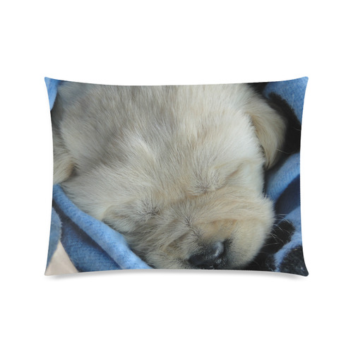 Golden Labrador Puppy Custom Zippered Pillow Case 20"x26"(Twin Sides)