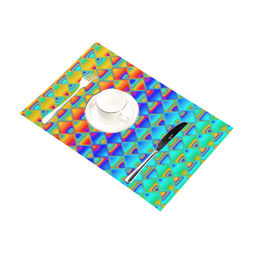 neon tiles Placemat 12’’ x 18’’ (Set of 4)