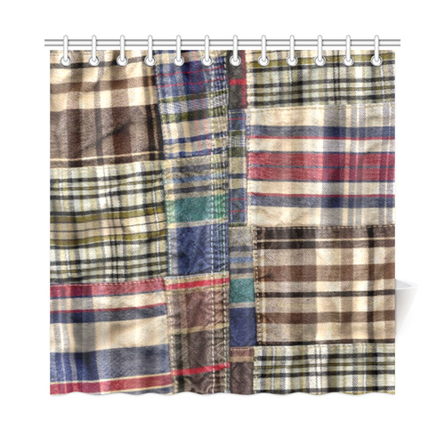patchwork plaid / tartan Shower Curtain 72"x72"