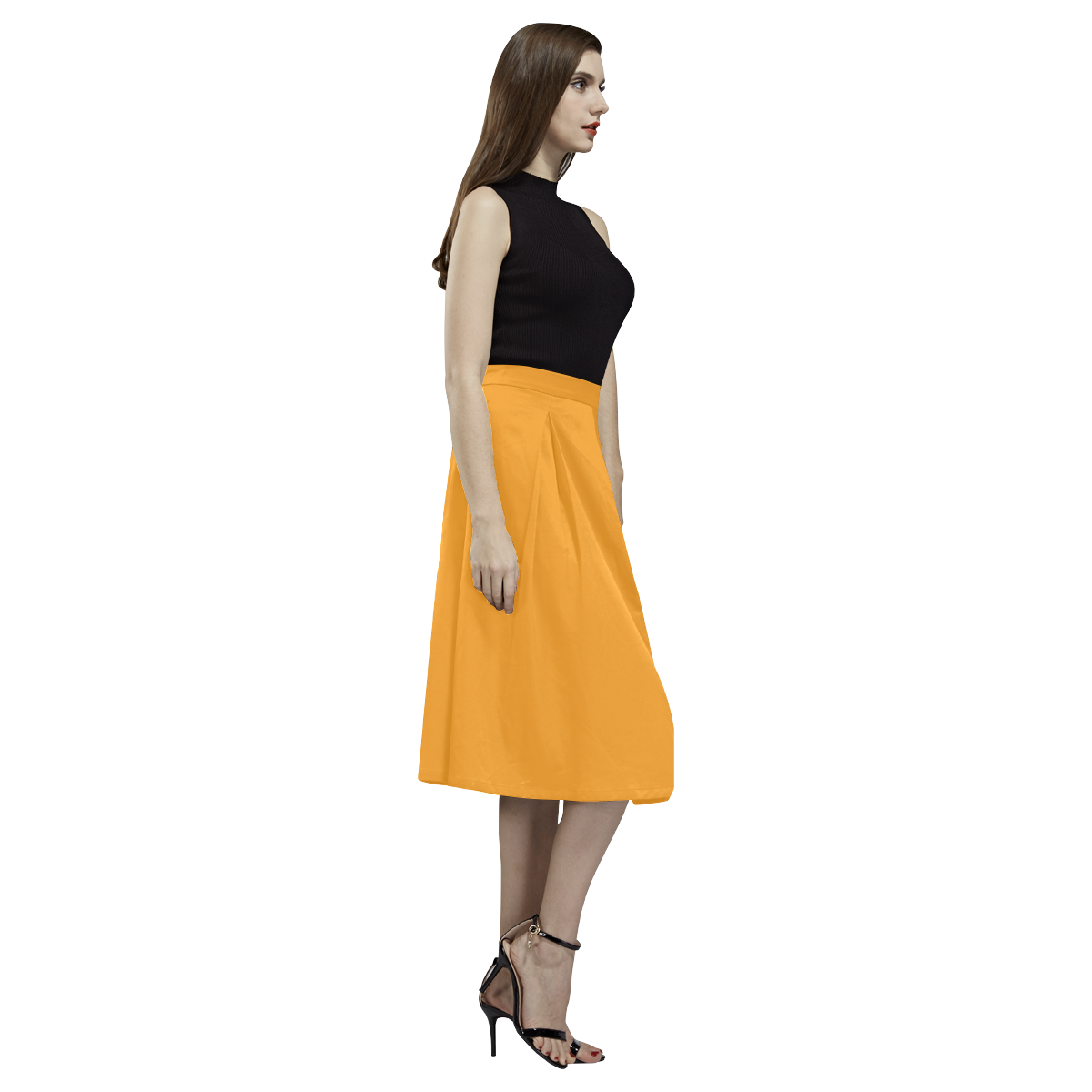 Radiant Yellow Aoede Crepe Skirt (Model D16)