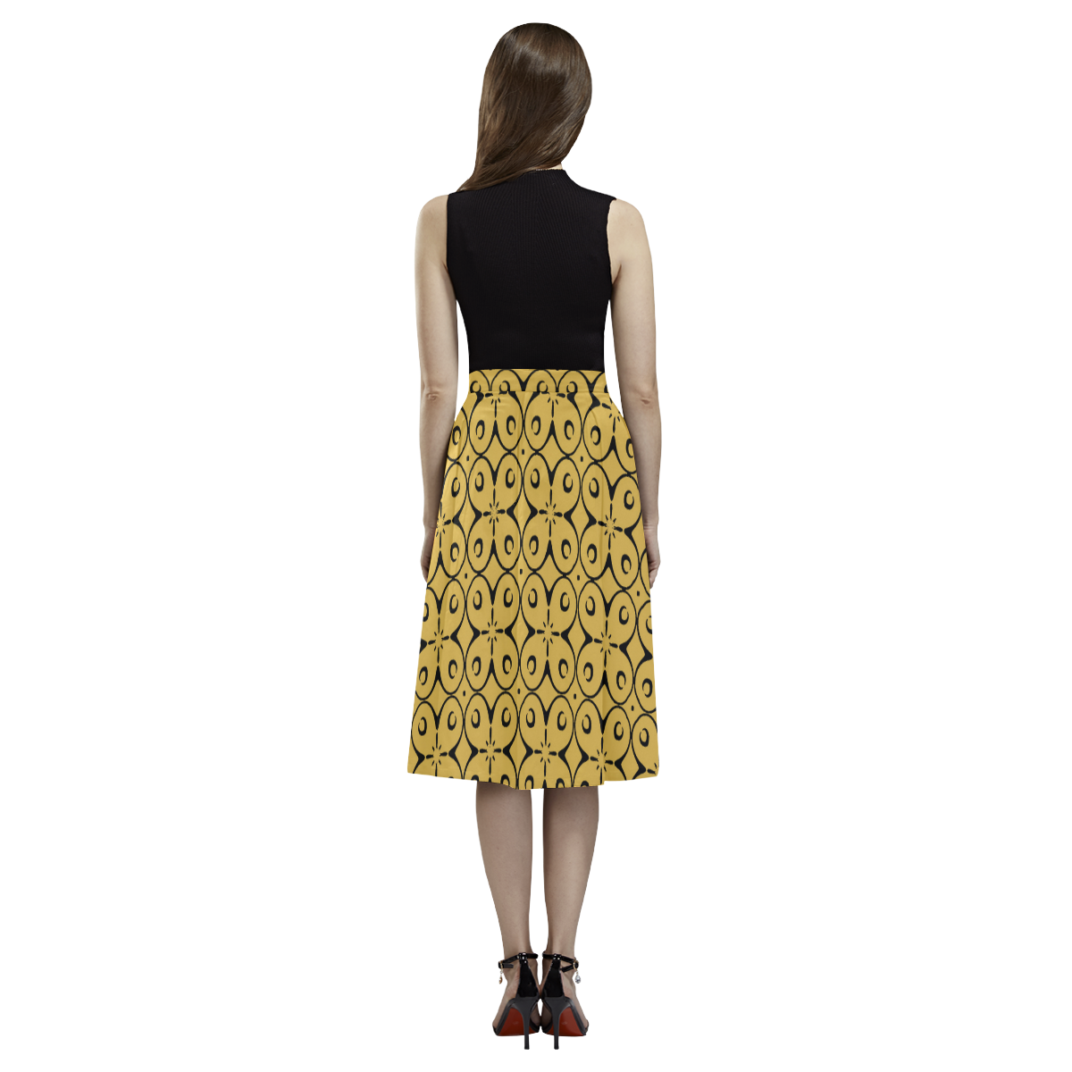 My Lucky Day Spicy Mustard Aoede Crepe Skirt (Model D16)