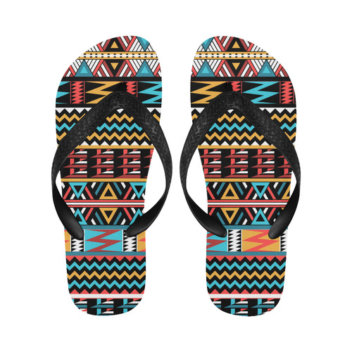 aztec pattern Flip Flops for Men/Women (Model 040)