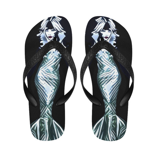 sexy punk mermaid Flip Flops for Men/Women (Model 040)