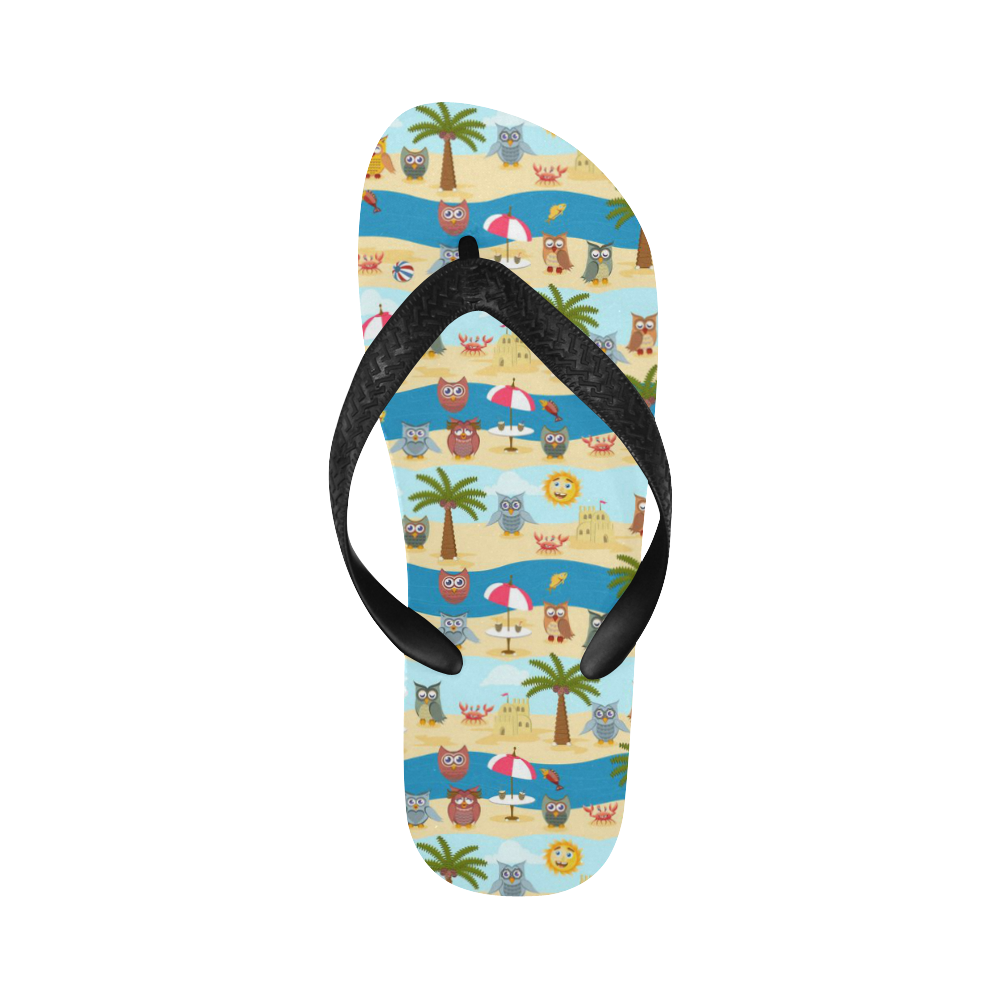 summer owls Flip Flops for Men/Women (Model 040)