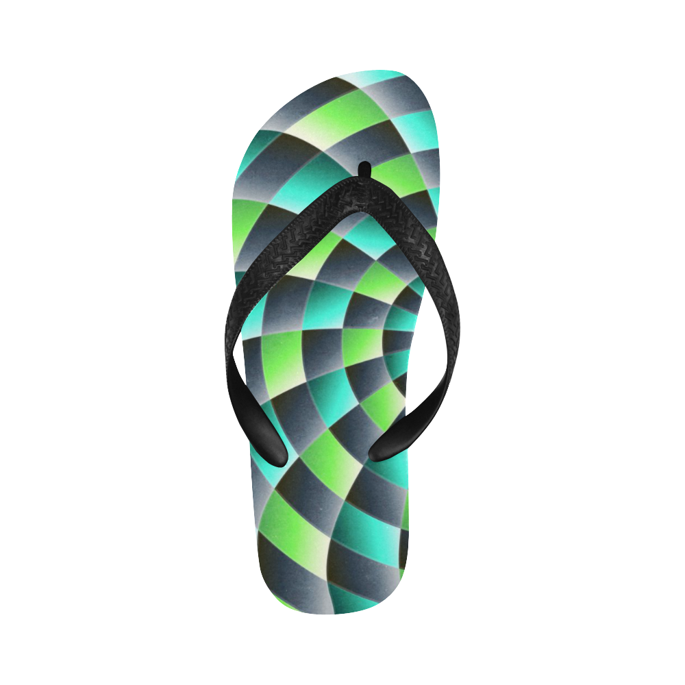 glossy spirals Flip Flops for Men/Women (Model 040)