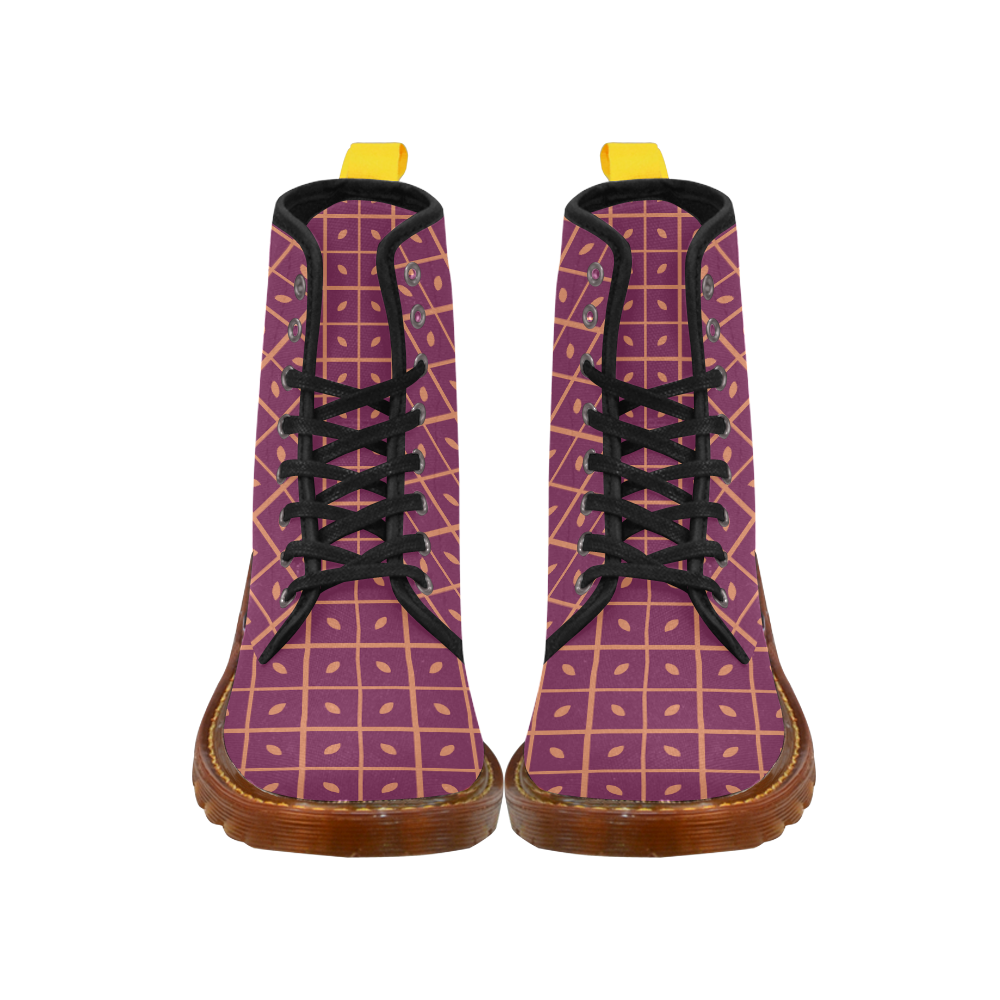 Leaves Pattern Martin Boots For Women Model 1203H