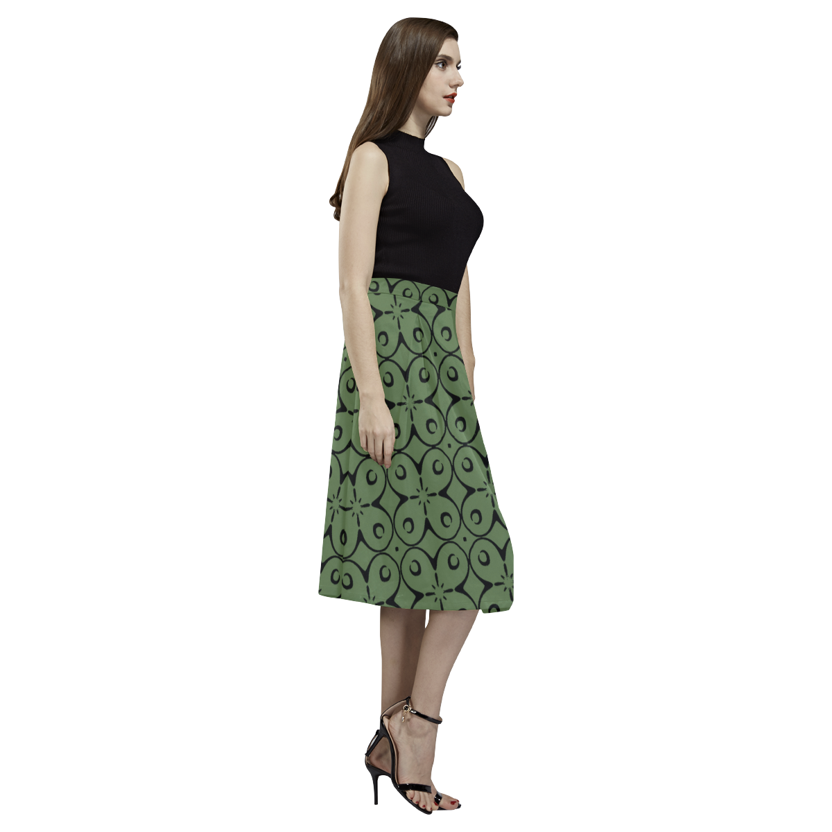 My Lucky Day Kale Aoede Crepe Skirt (Model D16)