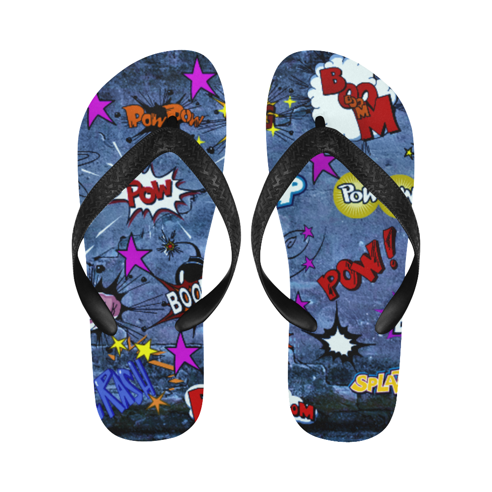 comic strip Flip Flops for Men/Women (Model 040)