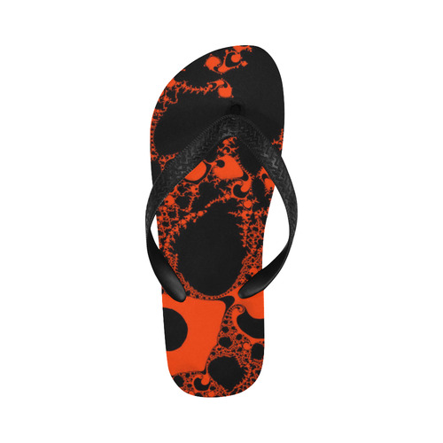 special fractal 04 red Flip Flops for Men/Women (Model 040)