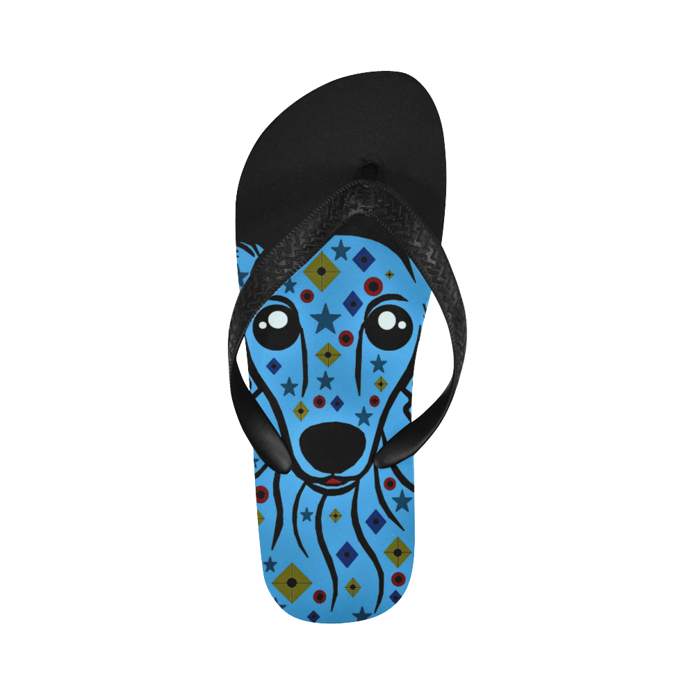 Doodle dog Ralph Flip Flops for Men/Women (Model 040)