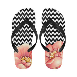 flower power, flowers Flip Flops for Men/Women (Model 040)
