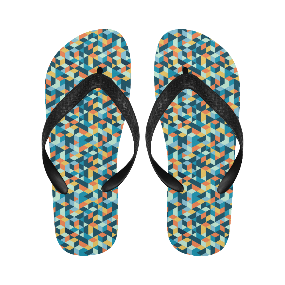 cubes Flip Flops for Men/Women (Model 040)