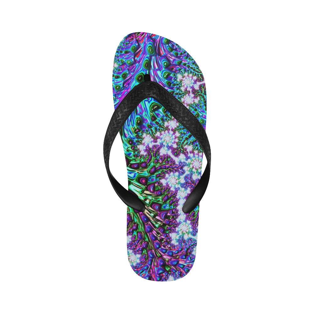 more colors in life fractal 24A Flip Flops for Men/Women (Model 040)