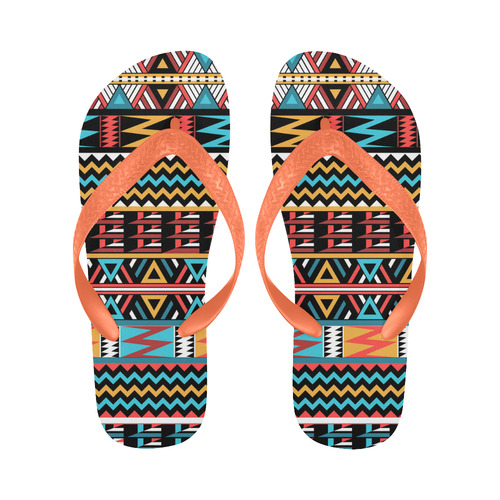 aztec pattern Flip Flops for Men/Women (Model 040)