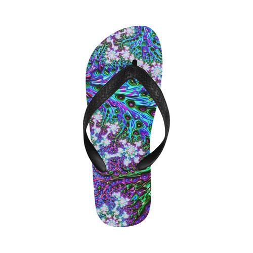 more colors in life fractal 24A Flip Flops for Men/Women (Model 040)