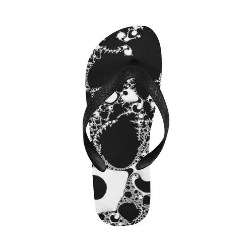 special fractal 04 B&W Flip Flops for Men/Women (Model 040)